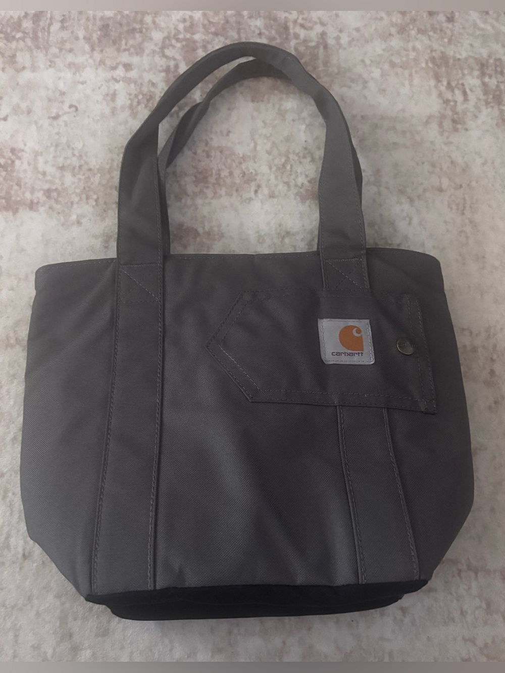 Carhartt Insulated Lunch Cooler Zipper Tote Bag Gray